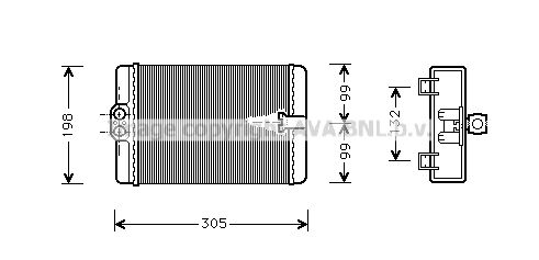 AVA QUALITY COOLING Теплообменник, отопление салона MS6186